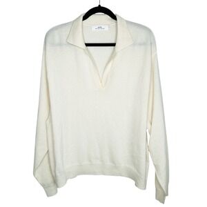 Arch4 Oxford Relaxed Polo Sweater XL Goat Cashmere Old Money Capsule Luxury L/S